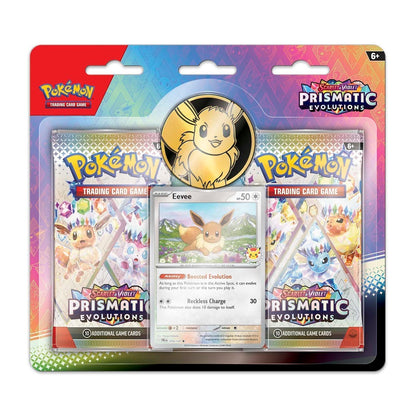 Pokemon TCG: Scarlet & Violet-Prismatic Evolutions Eevee Card, Coin & 2 Booster Pack