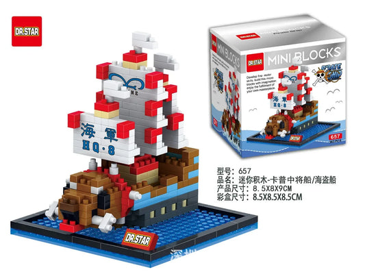 DR.STAR One Piece Garp's Warship Micro Building Blocks Set Asia Exclusive