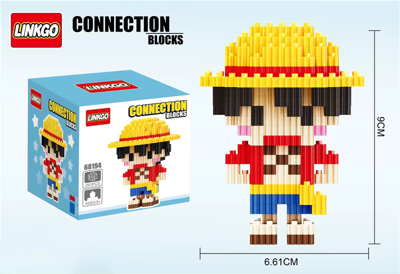 Lechuan/Linkgo One Piece Luffy Micro Building Blocks Set Asia Exclusive
