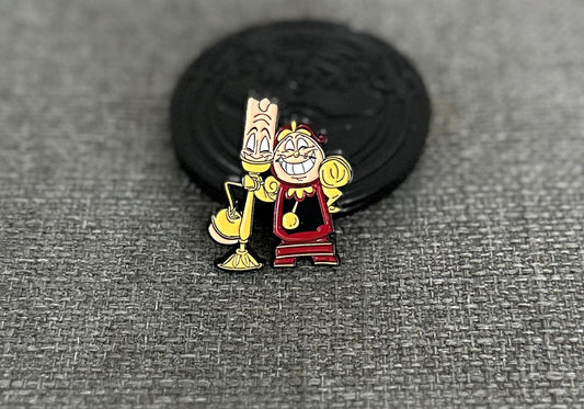 Disney The Beauty and The Beast Cogsworth & Lumiere Collectible Pin Asia Exclusive