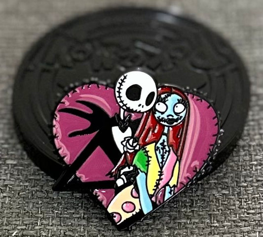 Nightmare Before Christmas Jack & Sally Heart Collectible Pin Asia Exclusive