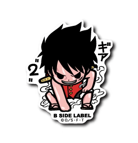 One Piece Luffy Gear 2 B-Side Label Sticker