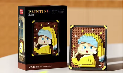 World Famous Art Mini Johannes Vermeer Girl with a Pearl Earring Block Set