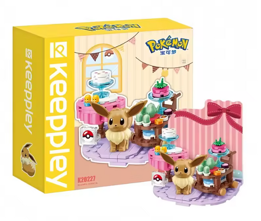 Keeppley Pokemon Birthday Party Eevee Building Blocks Set