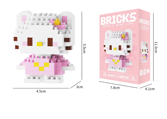 Sanrio Hello Kitty Pink Outfit Bricks Make a Wise Life Asia Exclusive