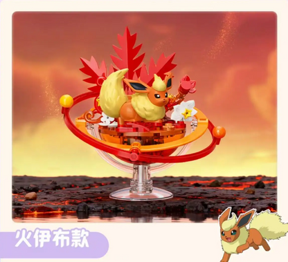 Keeppley Pokemon Family Planet Series Flareon Building Blocks Set