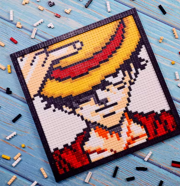 One Piece Monkey D. Luffy Collectible Portrait Building Blocks