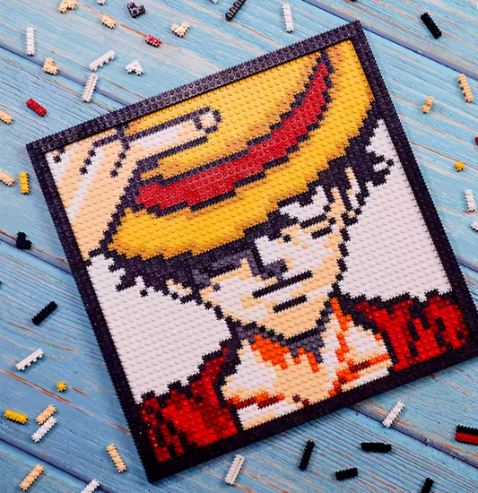 One Piece Monkey D. Luffy Collectible Portrait Building Blocks