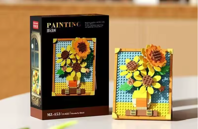 World Famous Art Mini Vincent van Gogh's Sunflowers Block Set