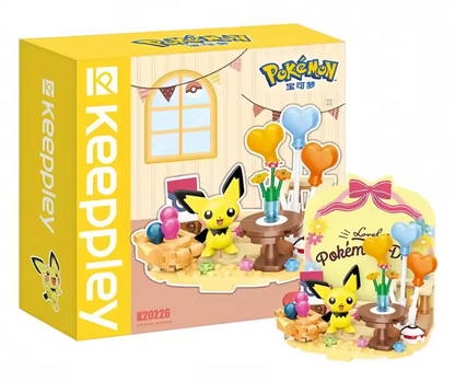 Keeppley Pokemon Birthday Party Eevee Building Blocks Set