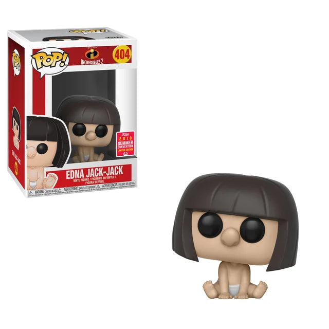 Funko Pop #404 Disney Incredibles 2 Edna Jack-Jack 2018 Summer Convention Exclusive (Shared Sticker)