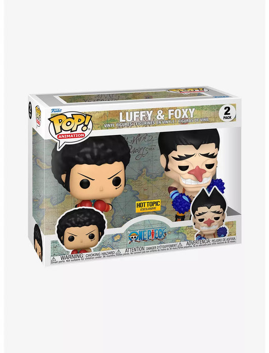 Funko Pop One Piece! Animation Luffy & Foxy Vinyl Figure Set Hot Topic Exclusive