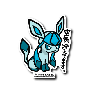 Pokemon Glaceon B-Side Label Sticker