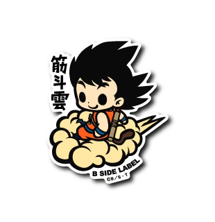 Dragon Ball Z Goku Flying Nimbus B-Side Label Sticker