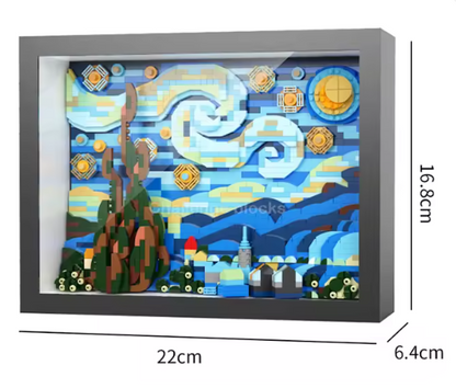 World Famous Art Vincent van Gogh's The Starry Night Building Block Set