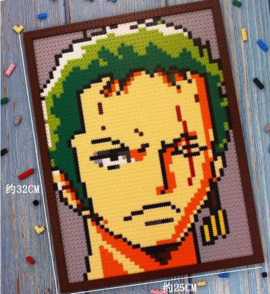 One Piece Zoro Collectible Portrait Building Blocks