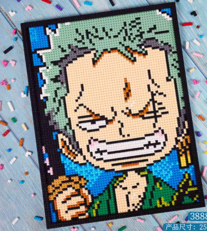 One Piece Zoro with Sword Collectible Portrait Building Blocks